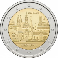 2 Евро Литва Город Каунас (2026 года)